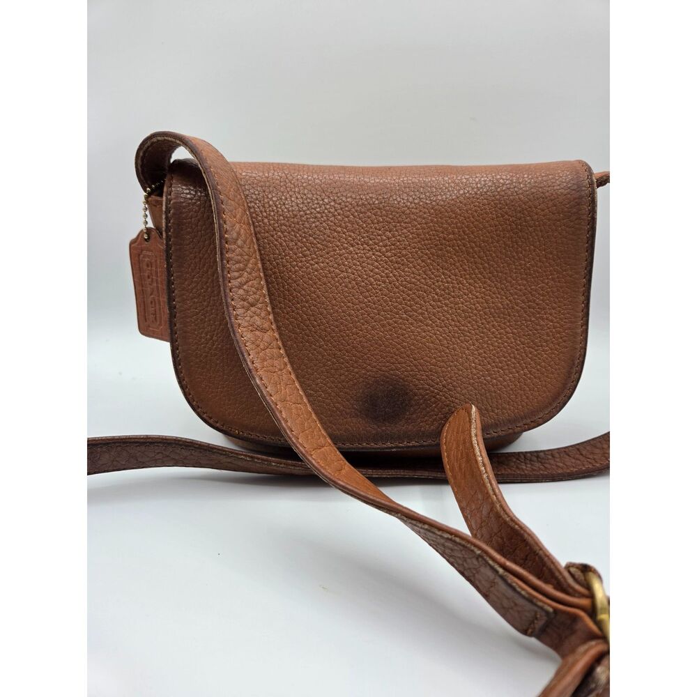 Vintage COACH Sonoma Small Flap Leather Bag in a Whiskey Brown